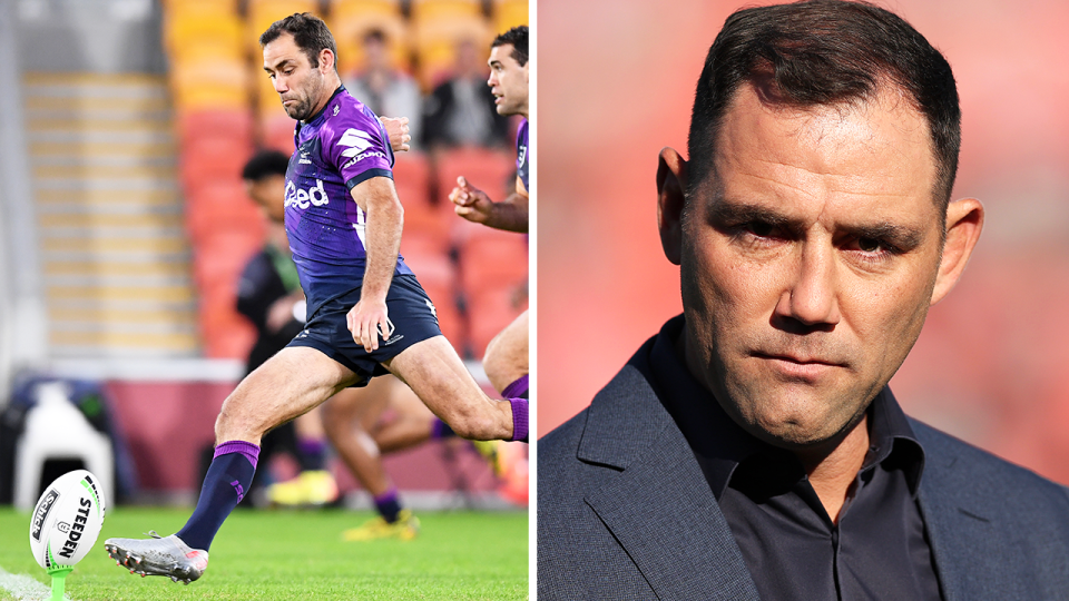 NRL legend Cameron Smith (pictured) has backed for the kick-off to remain in the game. (Getty Images)