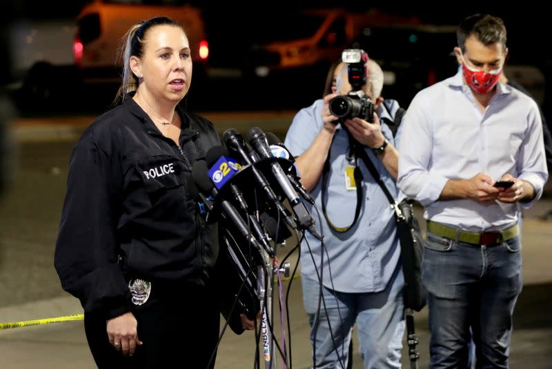 News conference about a shooting at an office building in Orange, California