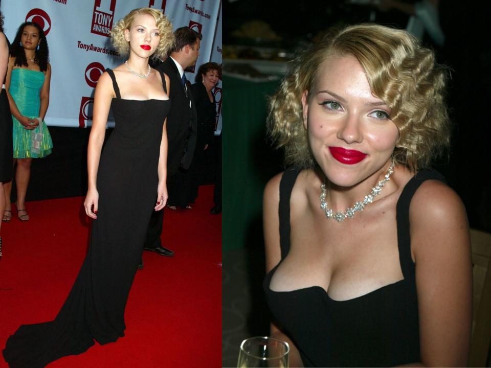 <h3>2004</h3><p>史嘉蕾喬韓森在紐約出席第 58 屆東尼獎（Annual Tony Awards）會後派對。</p><cite>Getty Images</cite>
