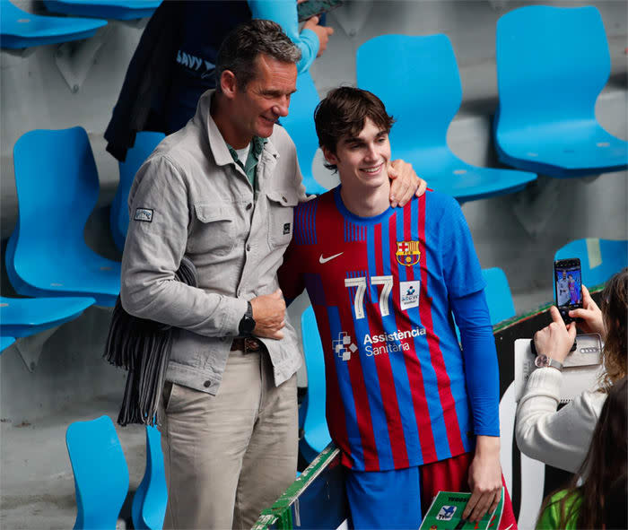 Pablo Urdangarin con su padre, Iñaki