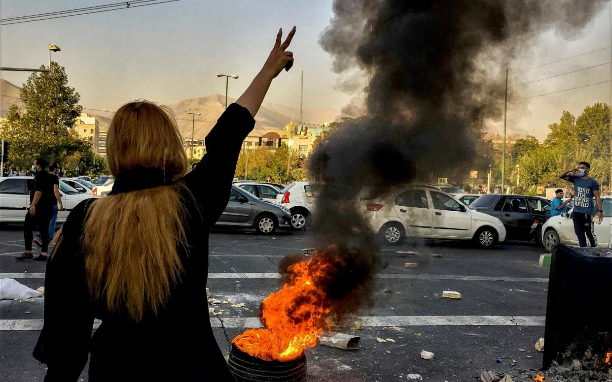 Protesters in Iran - AP