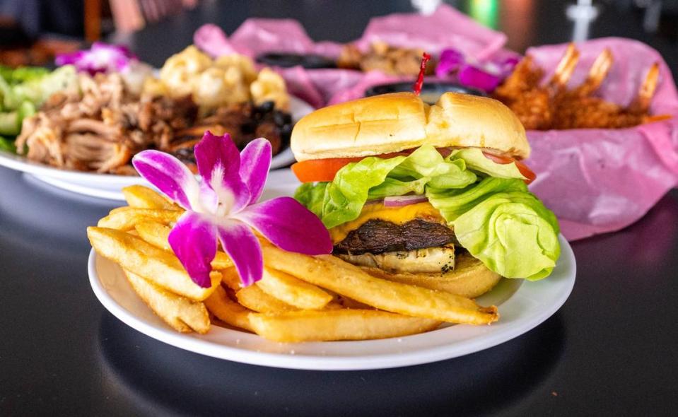 The teriyaki mushroom burger is expected to be a popular menu item at Holaloha Fusion Restaurant & Bar.