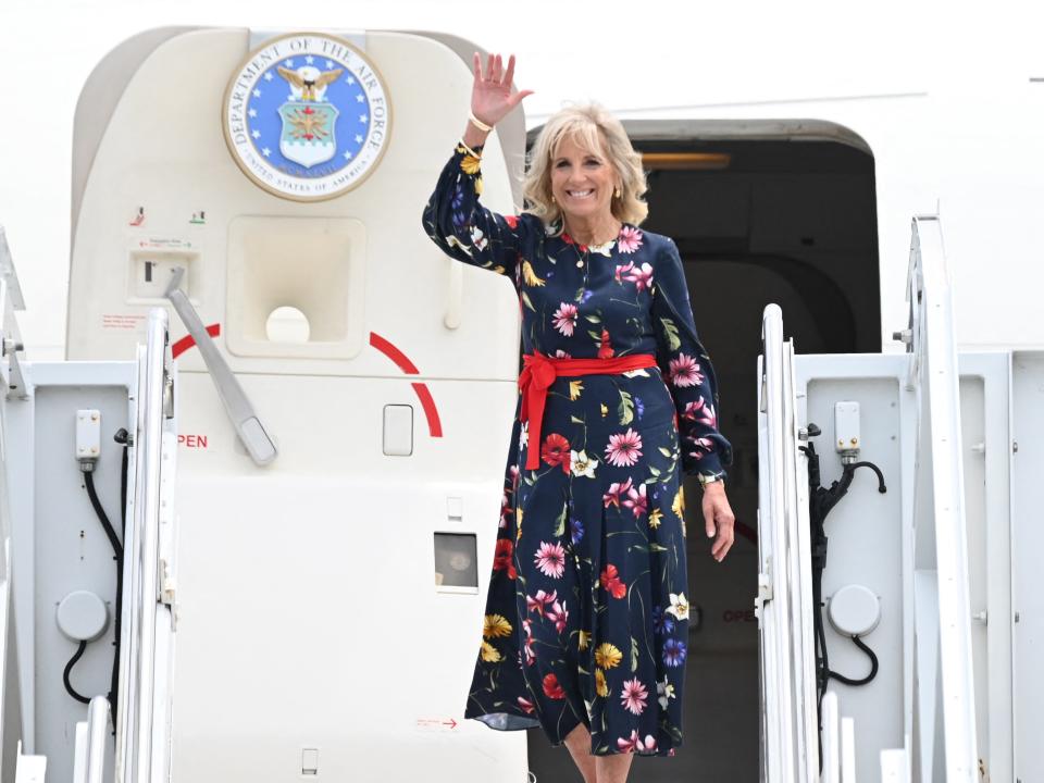 Jill Biden arrives in Georgia.