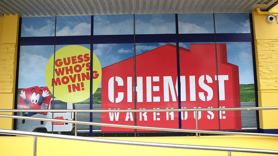 A stock photo of a Chemist Warehouse storefront.