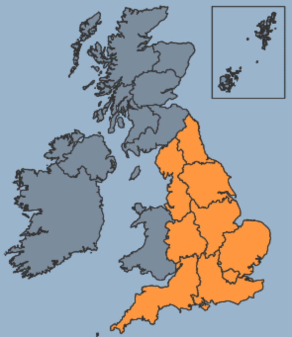 Large swathes of the country are covered by the severe cold weather alert (Met Office)