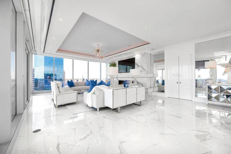 Lexington’s Financial Center is visible from a sitting room in No. 1150 at 103 South Limestone. This luxury condo is currently up for sale for $5 million. Photos have been used with permission from the seller’s agent. 