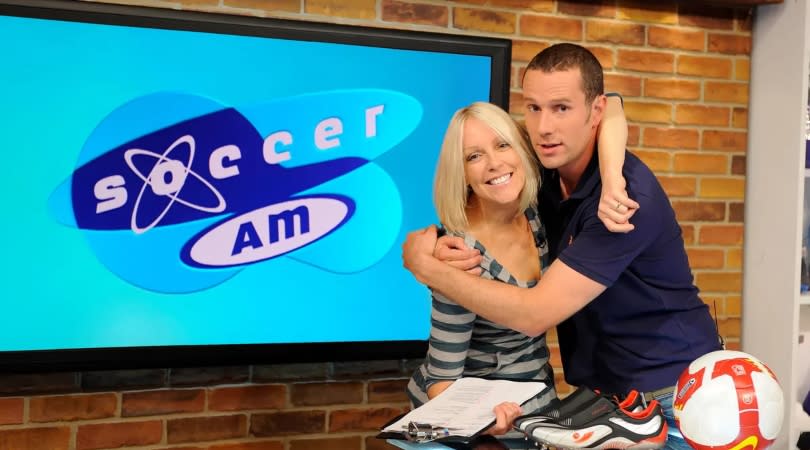   Soccer AM's Max Rushden and Helen Chamberlain 