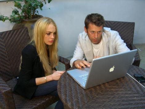 Scott and Lindsay Lohan hard at work