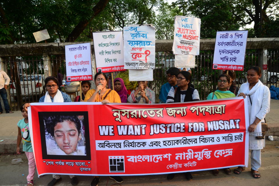 Protestors have taken to the streets of Bangladesh over the 19-year-old's death. Source: Getty