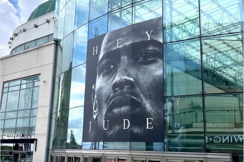 The huge photo of Jude Bellingham on the Bullring