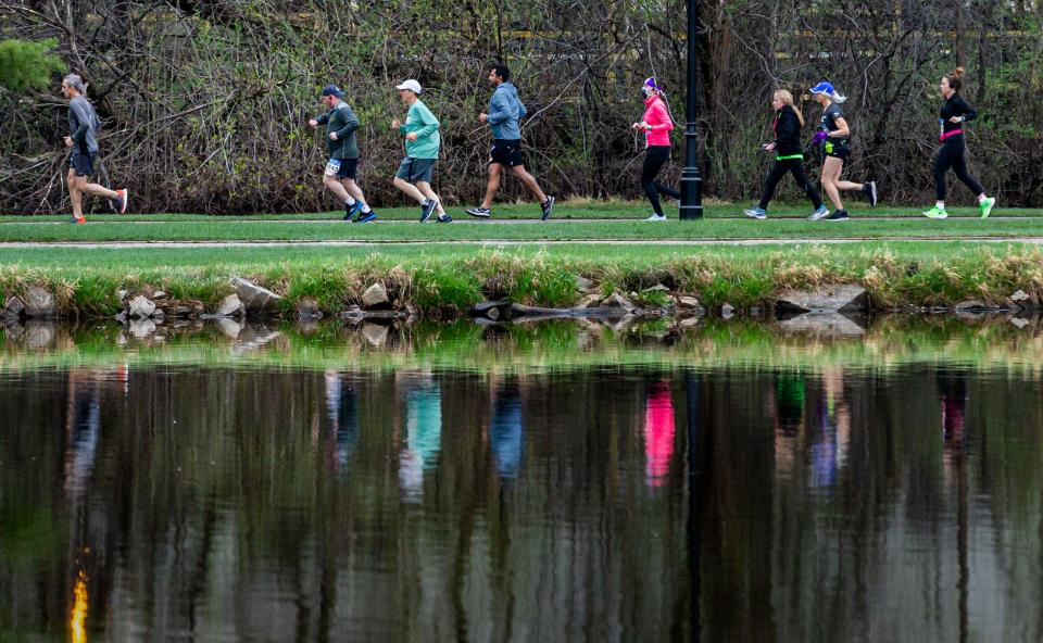 Runners compete in the 2021 Trailbreaker 5K, 10K and Half Marathon events in Waukesha on Saturday, April 10. The annual event, hosted by the Park Foundation of Waukesha, is a fundraiser for the enhancement of city parks, trails, recreation programs and the urban forest.