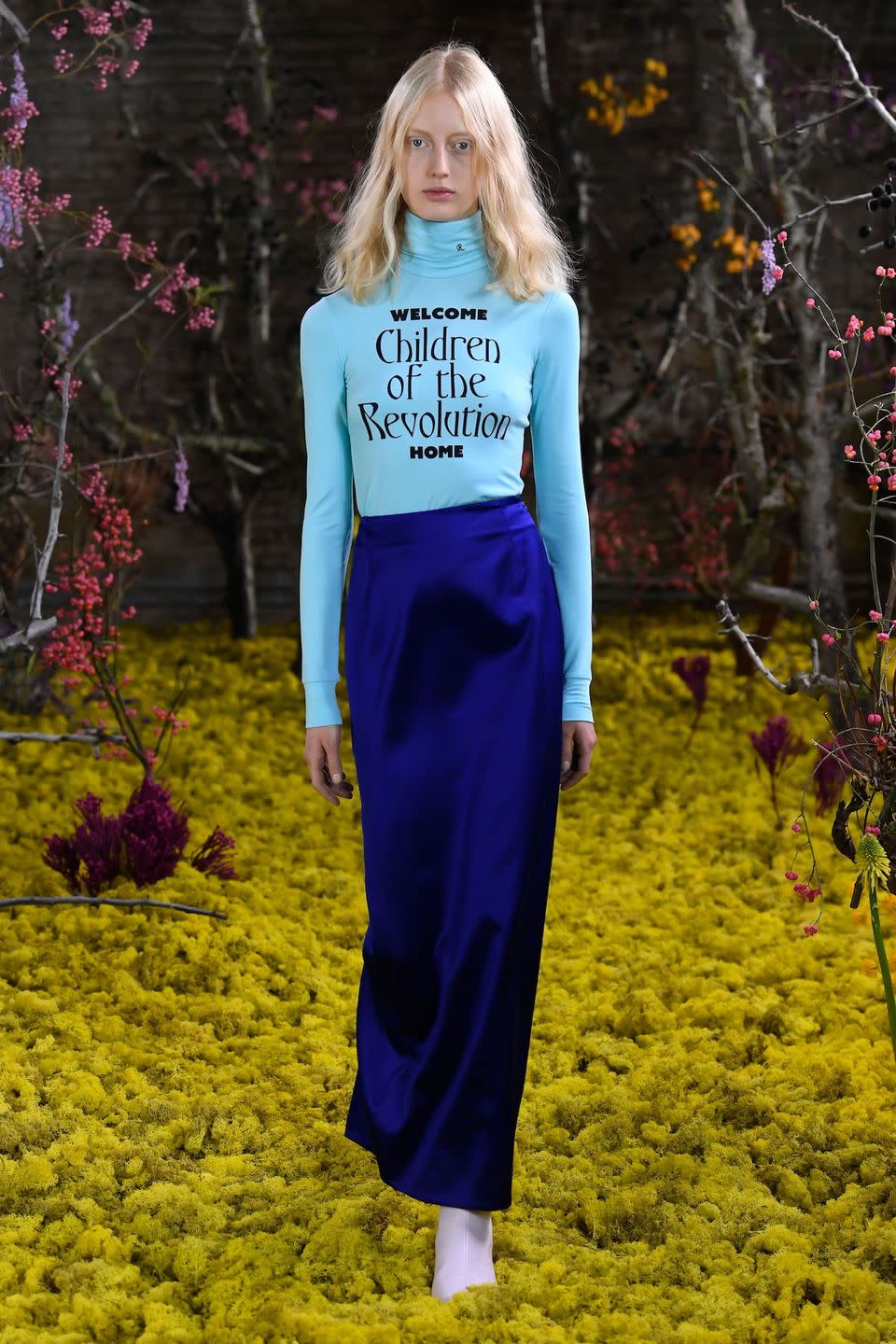 <p>Raf Simons is a cinephile. Most fashion designers are, really (see <a href="https://www.harpersbazaar.com/fashion/fashion-week/a34243005/chanel-spring-2021-collection/" rel="nofollow noopener" target="_blank" data-ylk="slk:Chanel;elm:context_link;itc:0;sec:content-canvas" class="link ">Chanel</a>). But his view on the film industry isn’t as sweet and innocent as the rest; it is dark, a dash sinister, and filled with angst. Case in point: His spring 2021 collection, titled Teenage Dreams, referenced a slew of movies that come from different eras, but that all center on youths in revolt. From the the PVC bustiers of <em>Barbarella</em> (1968) and the psychedelic prints of <em>Hair</em> (1979) to the graphic tees and hoodies of high school classics like <em>The Breakfast Club</em> (1985) and <em>Scream</em> (1996), Simons took all these disparate elements and funneled them into a refined collection that not only pays homage to the silver screen, but also reflects the tension and sense of uncertainty that Gen Zers (and everyone, quite frankly) are feeling. —<em>Barry Samaha</em></p>