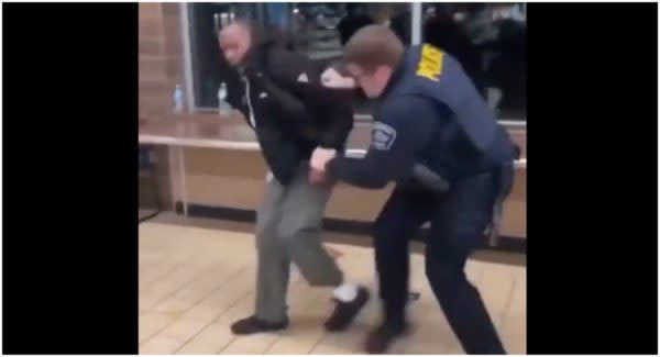 Investigation launched after viral video shows Minneapolis police officer violently arresting a 64-year-old Black man. (Photo: screenshot from @farahleft /Instagram)