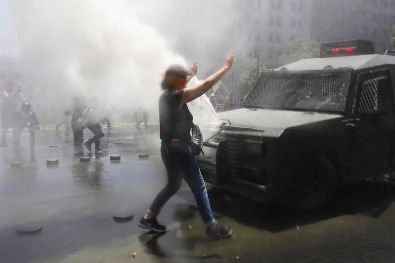 Protest against Chile's government in Santiago