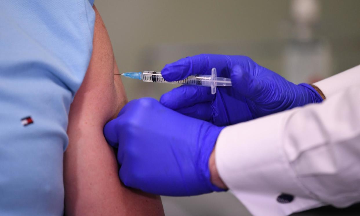 <span>Health authorities are urging Australians to get vaccinated against whooping cough, a highly contagious respiratory infection that spreads through droplets produced when coughing and sneezing.</span><span>Photograph: James Ross/AAP</span>