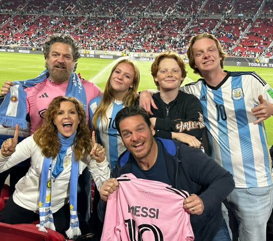 <p>Bart Johnson/Instagram</p> Bart Johnson with his wife Robyn Lively, three kids and brother Adam Johnson