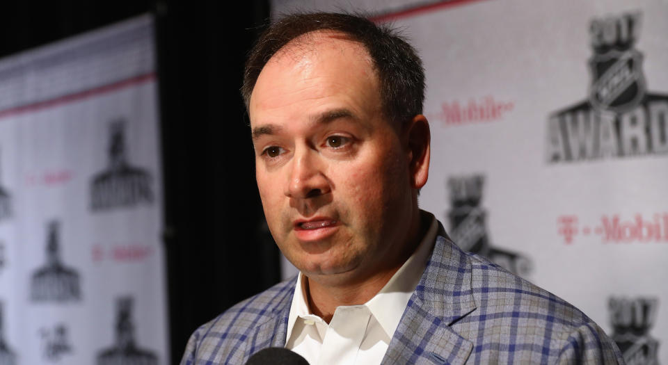 Following a disaster of a season, Ottawa Senators general manager Pierre Dorion had to endure an offseason to forget. (Photo by Bruce Bennett/Getty Images)