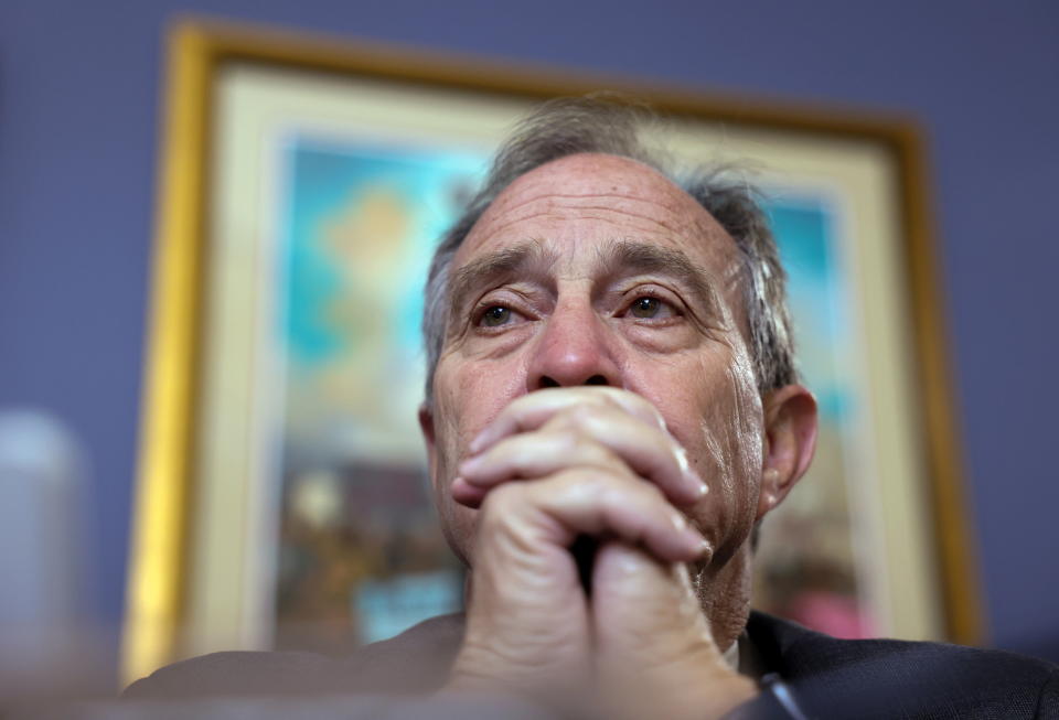 U.S. Representative Ed Perlmutter (D-CO) listens to testimony before the House Committee on Rules at the United States Capitol in Washington, U.S., December 2, 2021. REUTERS/Evelyn Hockstein