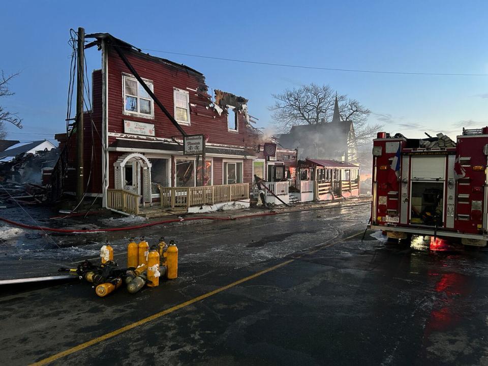 The aftermath of the Dixie Lee fire in Bouctouche on Jan. 23, 2024.