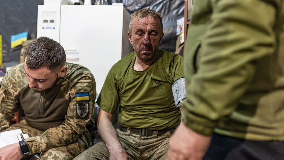 Ukrainian army medics treat wounded soldiers at a stabilisation point near Bakhmut frontline. - Diego Herrera Carcedo/Anadolu Agency/Getty Images