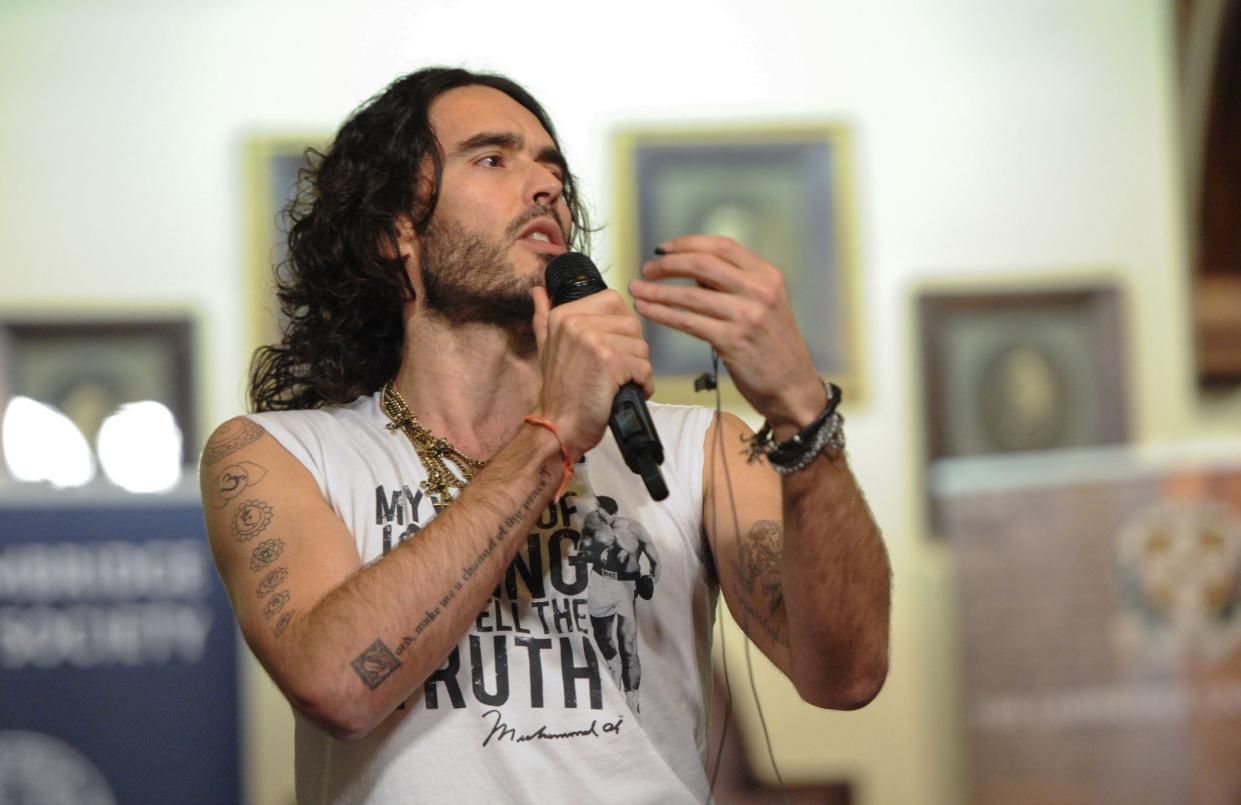 Russell Brand sparked a backlash for expressing surprise over the vocabulary of working class men (Getty)