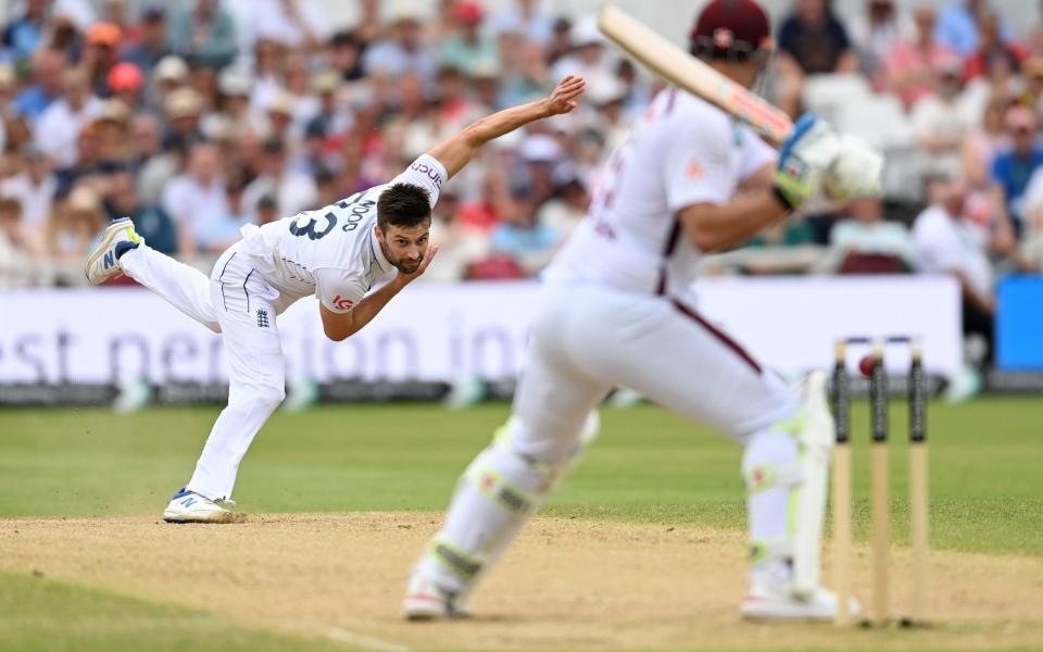 Mark Wood bowls to Joshua Da Silva