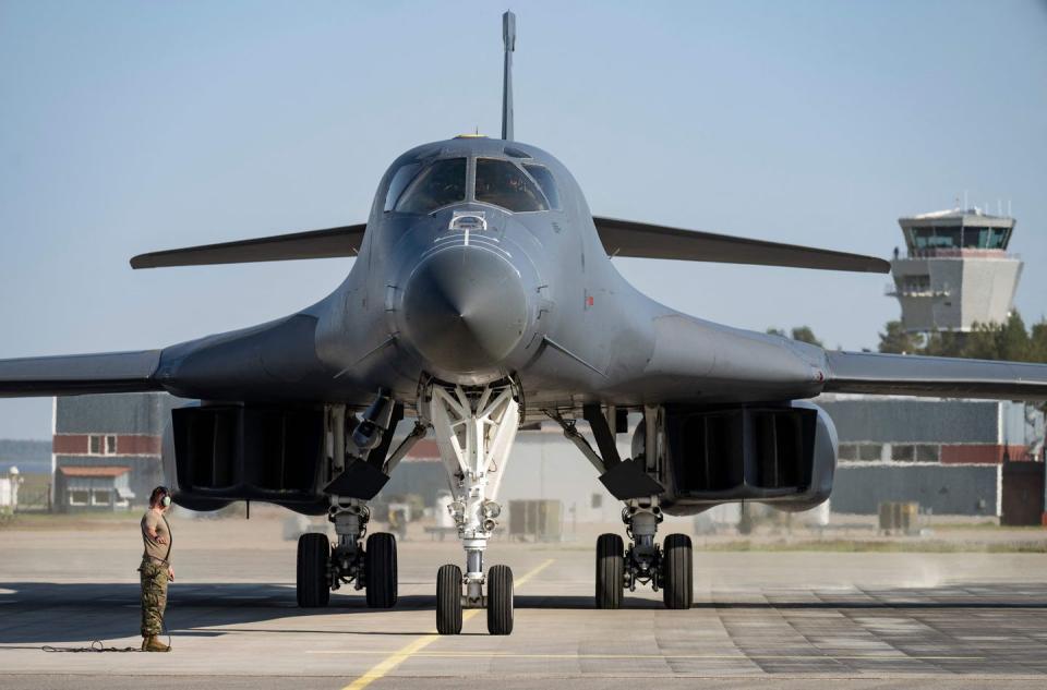 b 1b bomber at exercise in sweden in july 2023