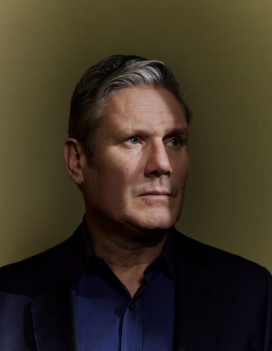 <strong>Keir Starmer.</strong> "<a href="https://time.com/6275507/keir-starmer-interview-uk/" rel="nofollow noopener" target="_blank" data-ylk="slk:The Man Who Wants to Fix Britain,;elm:context_link;itc:0;sec:content-canvas" class="link ">The Man Who Wants to Fix Britain,</a>" May 16.<span class="copyright">David Vintiner for TIME</span>