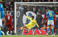 Soccer Football - Champions League - Group Stage - Group C - Liverpool v Napoli - Anfield, Liverpool, Britain - December 11, 2018 Liverpool's Alisson in action Action Images via Reuters/Carl Recine