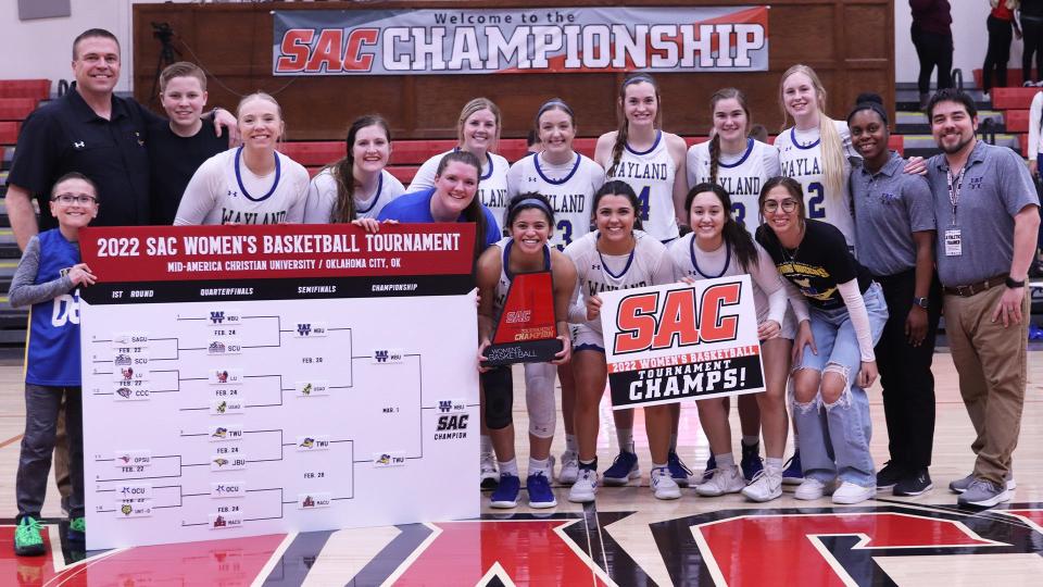 Wayland Baptist won the Sooner Athletic Conference women's basketball tournament Tuesday night with an 85-71 victory over Texas Wesleyan in Oklahoma City.