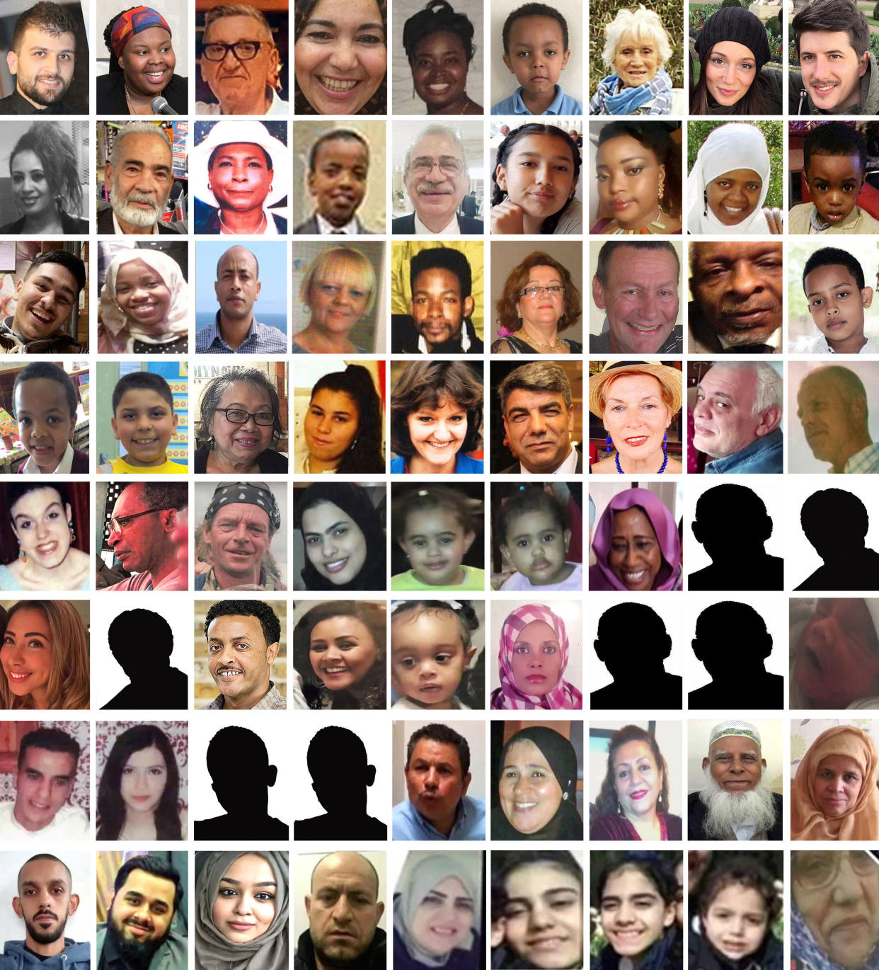 All of the victims of the Grenfell Tower fire. (PA)