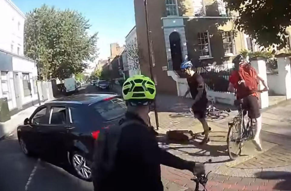 The driver of the car reversed at the cyclists in south-west London (Picture: Dave Clifton/PA)