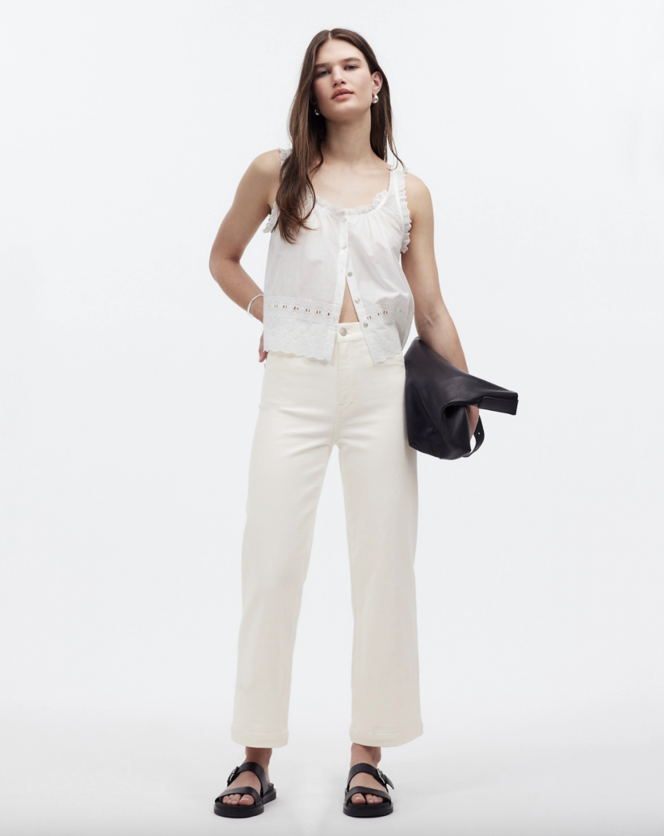 <p><a href="https://go.redirectingat.com?id=74968X1596630&url=https%3A%2F%2Fwww.madewell.com%2Fthe-emmett-wide-leg-jean-in-tile-white-welt-pocket-edition-NO602.html&sref=https%3A%2F%2Fwww.townandcountrymag.com%2Fstyle%2Ffashion-trends%2Fg43365520%2Fbest-summer-pants-for-women%2F" rel="nofollow noopener" target="_blank" data-ylk="slk:Shop Now;elm:context_link;itc:0;sec:content-canvas" class="link ">Shop Now</a></p><p>The Emmett Wide-Leg Crop Jean: Welt Pocket Edition</p><p>madewell.com</p><p>$128.00</p>