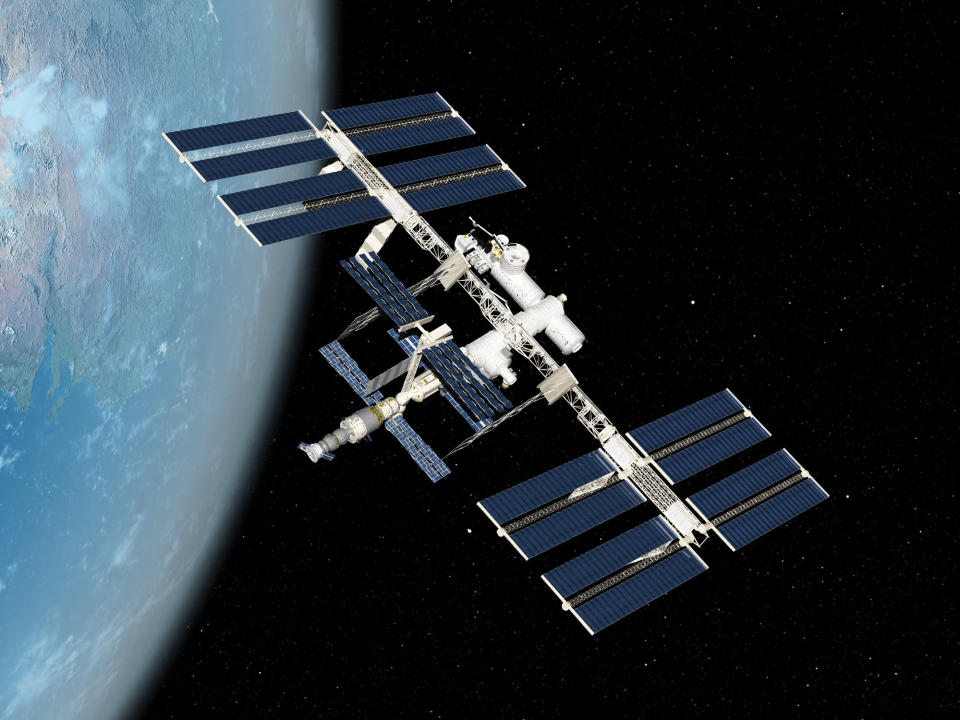 a satellite in space