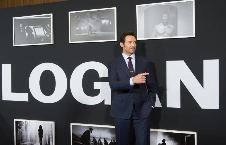 Hugh Jackman arrives for the premiere of 'Logan' in New York, on February 24, 2017