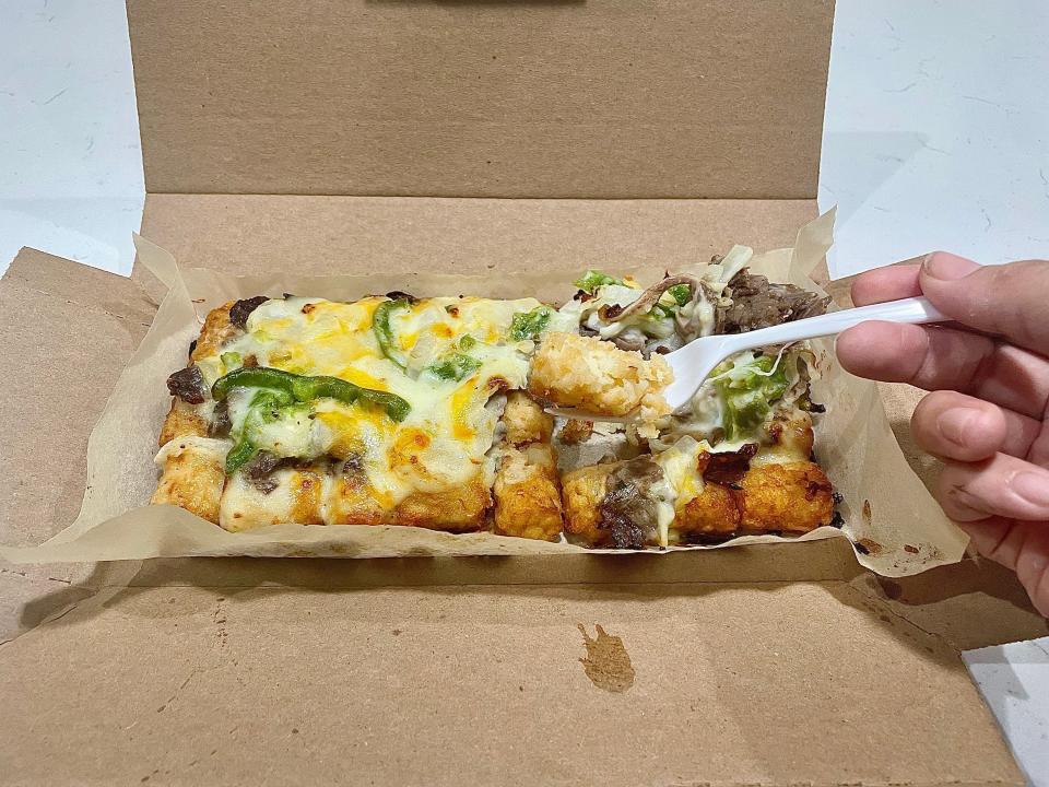 Domino's Philly Cheese Steak loaded tots