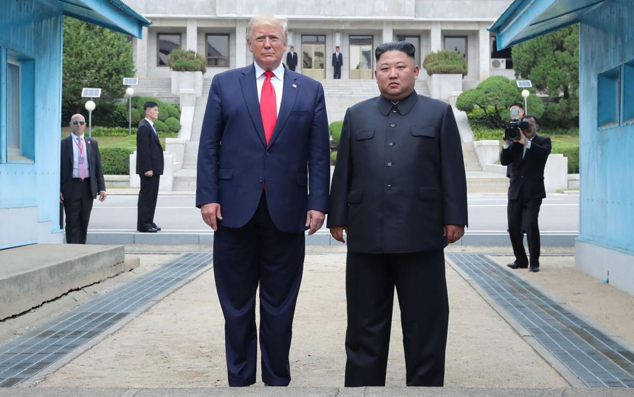 Mr Trump became the first sitting US president to step into North Korea - AFP