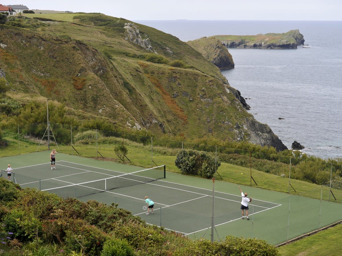 There are tennis courts, indoor and outdoor pools and a play area to enjoy during your stay (Polurrian at the Lizard)