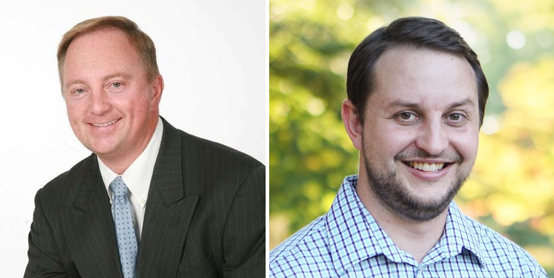 Businessman Stan Cooke (left) and Rep. Andrew Sorrell of Muscle Shoals are seeking the Republican nomination for state auditor.