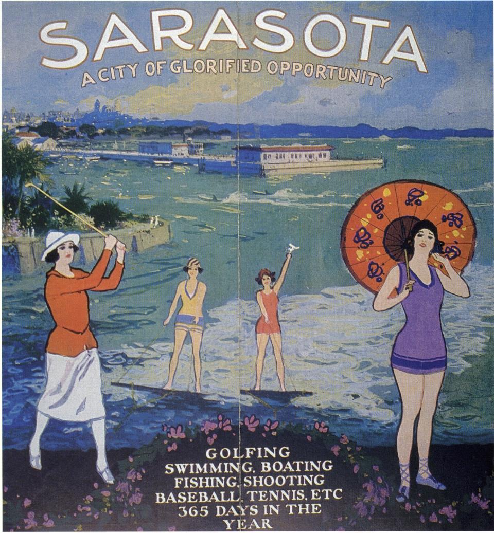 A mid-1920s brochure cover advertising Sarasota.