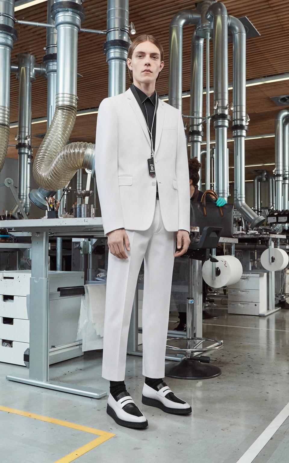 White suiting forms part of Kris Van Assche's first capsule collection for Berluti