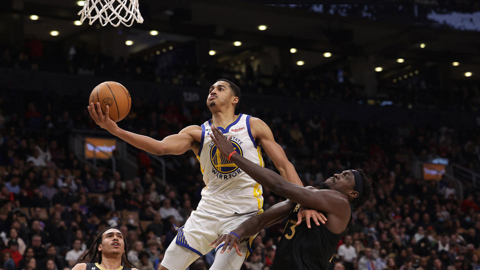 The Raptors had no answer for Jordan Poole Sunday night. (Steve Russell/Toronto Star via Getty Images)