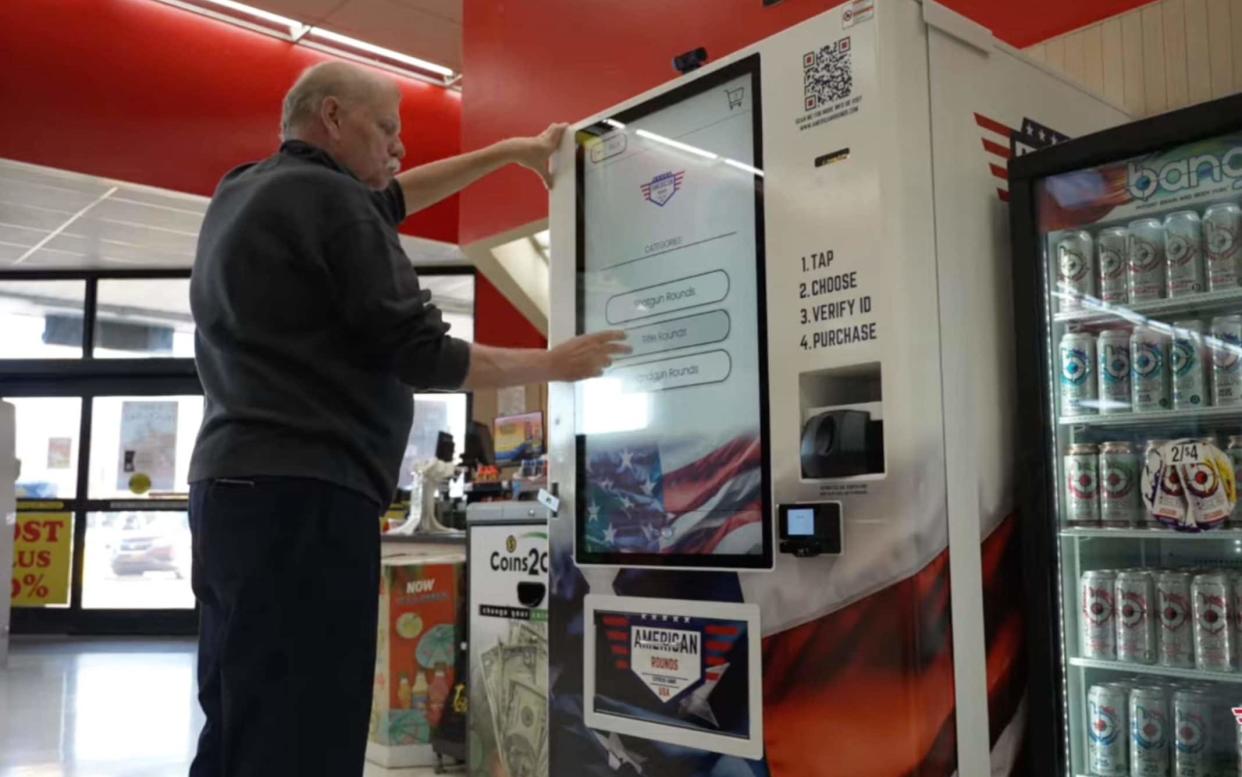 An ammunition vending machine selling bullets in the US