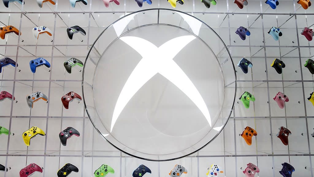  Microsoft Corp. Xbox Design Lab controllers are displayed during E3. 