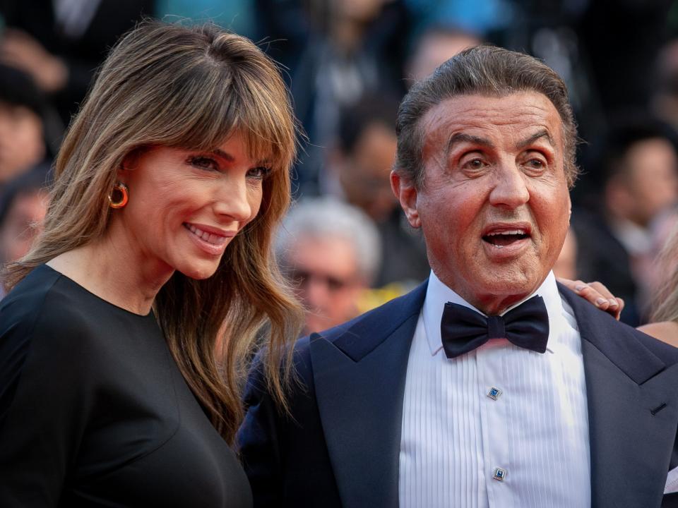 Jennifer Flavin and Sylvester Stallone.