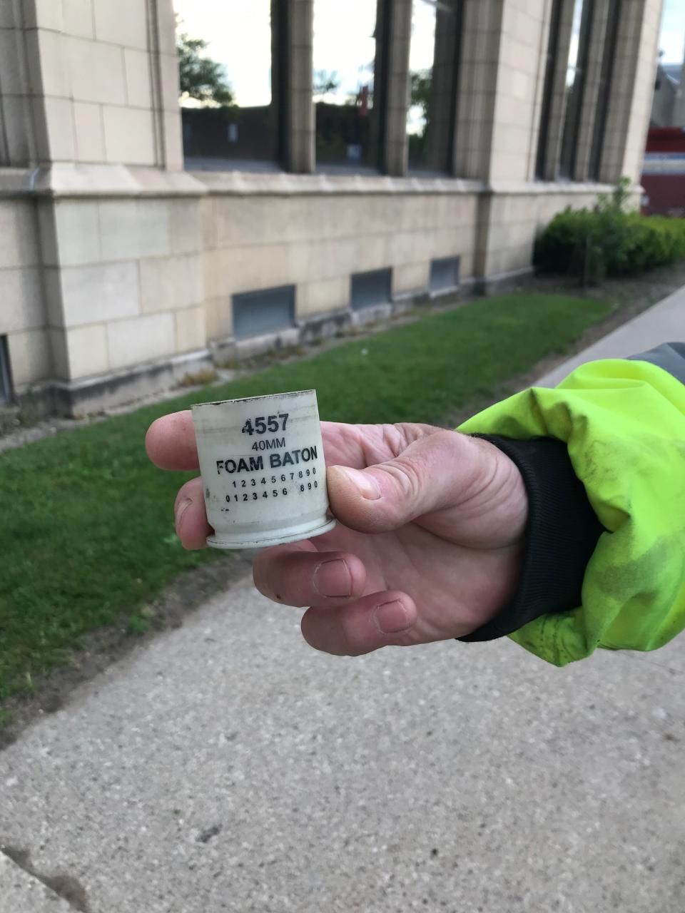 Police appeared to have fired foam bullets at a crowd of protesters early Monday in downtown Green Bay.