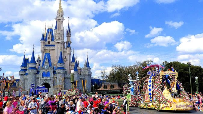 Disney's Festival of Fantasy Parade at Magic Kingdom Princess Garden Unit