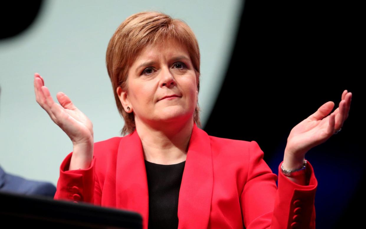First Minister Nicola Sturgeon during the SNP autumn conference at the SEC, Glasgow - Jane Barlow/PA 