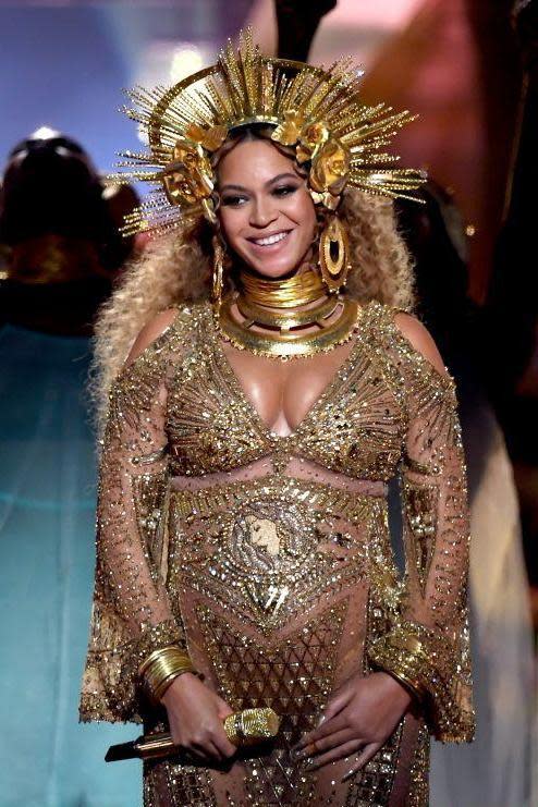 Baby on board: Beyonce performing at the Grammys (Getty Images for NARAS)