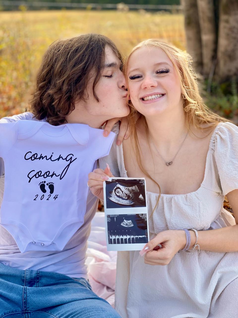 Pregnancy announcements are popular for photos.